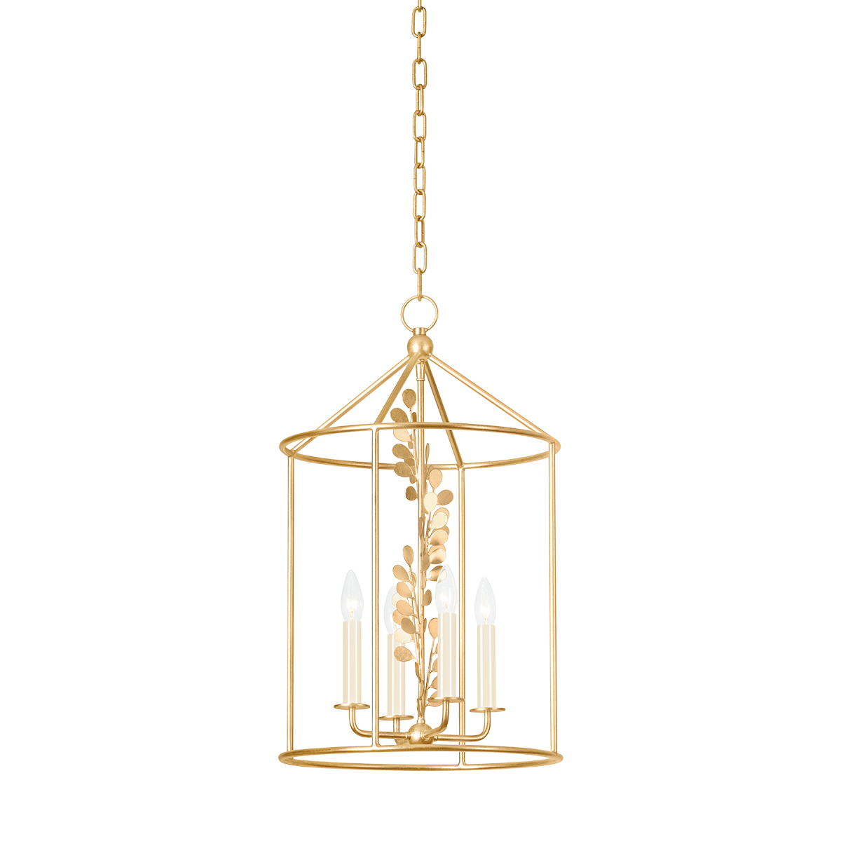 Adrienne 4Lt Lantern - Vintage Gold Leaf