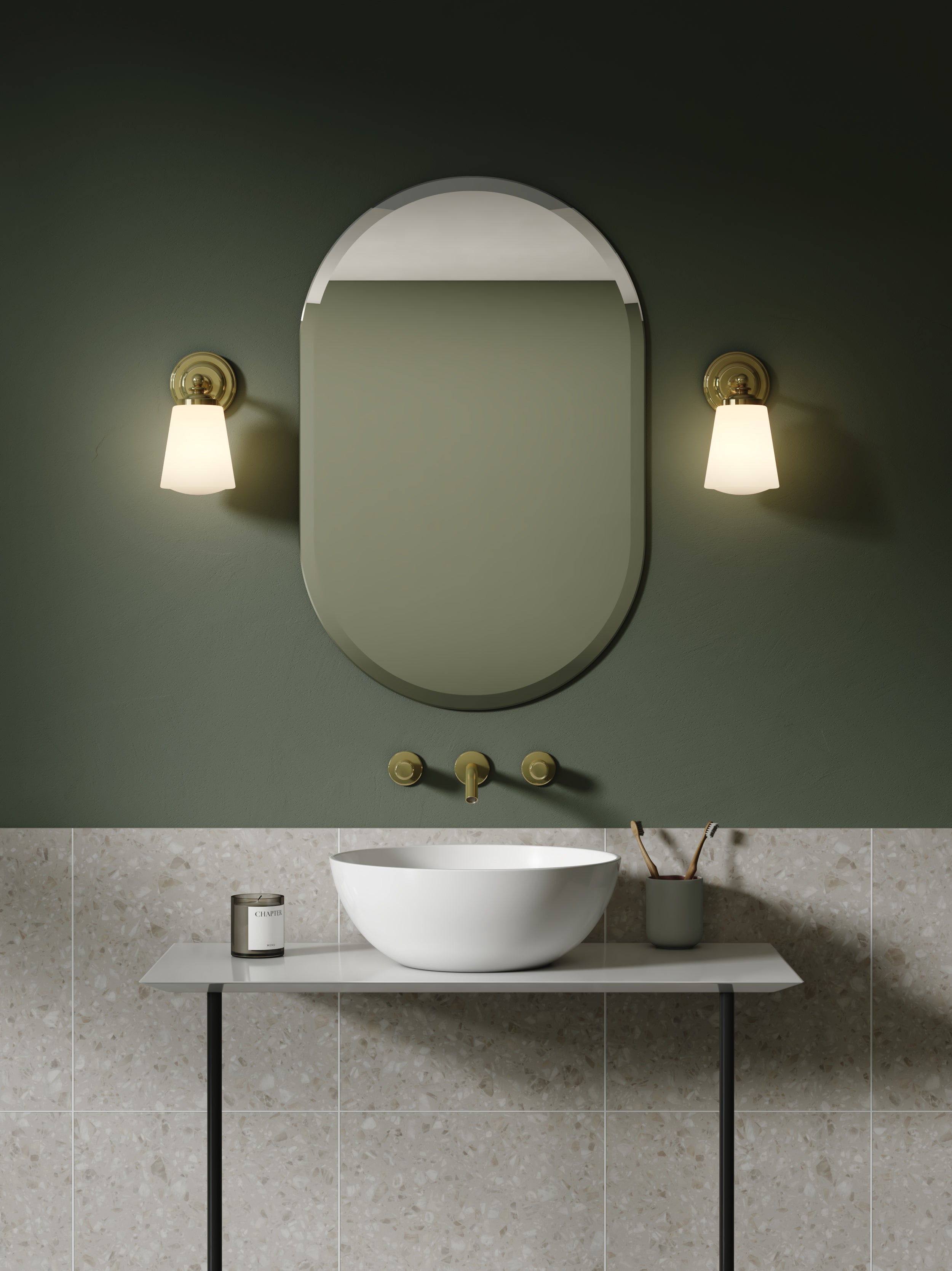 Anton Bathroom Wall Light In Various Finishes E14 IP44