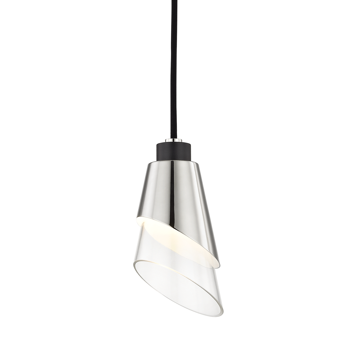 Angie 1Lt Pendant - Brass/Nickel