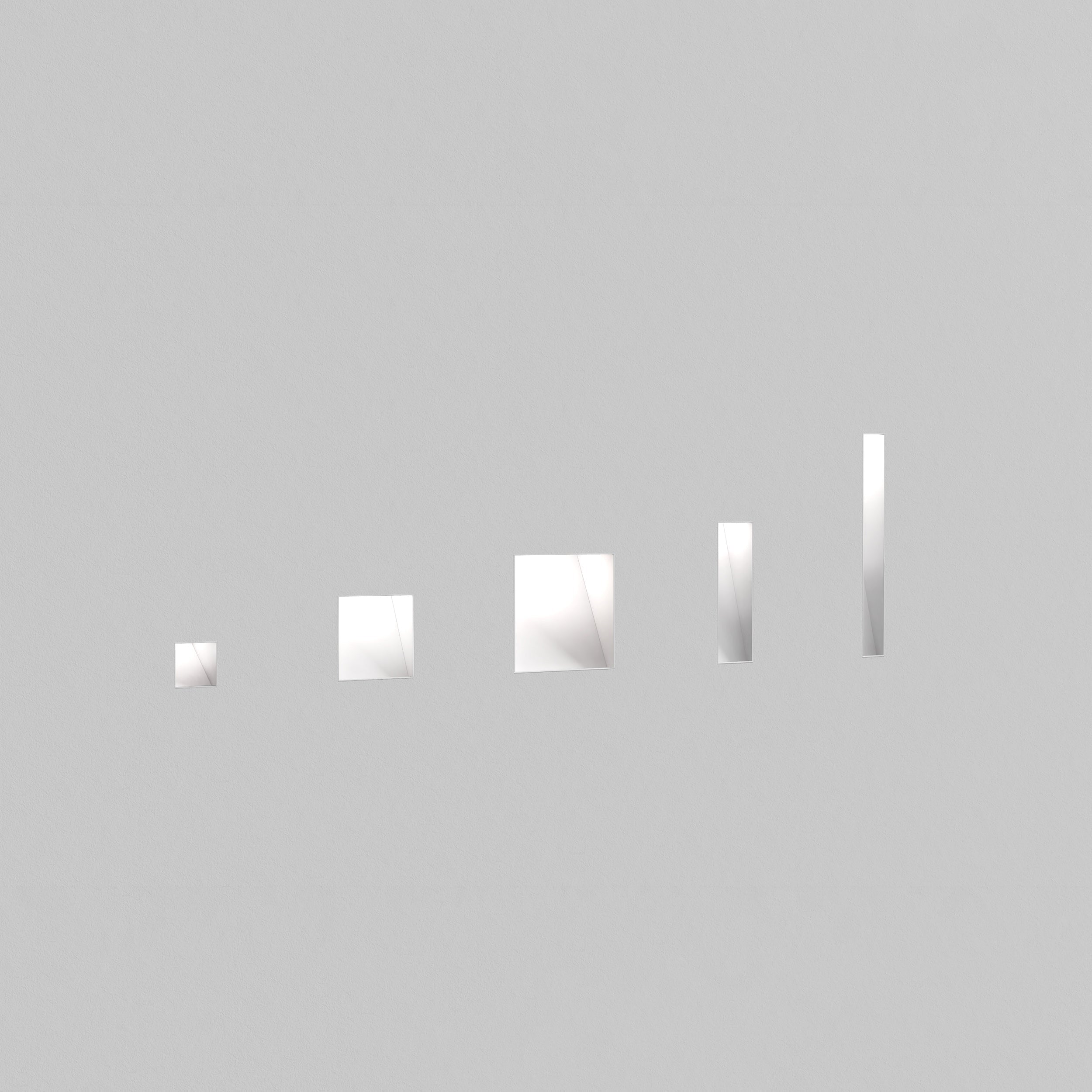 Borgo Trimless Bathroom Recessed Wall Light Integrated LED IP20 Various Types - Matt White Finish