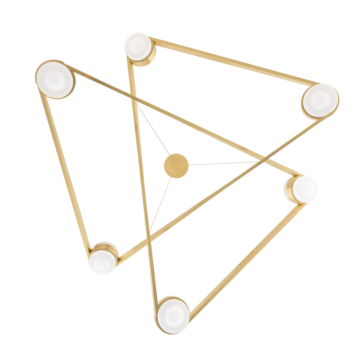 Orbit 6Lt Chandelier - Aged Brass