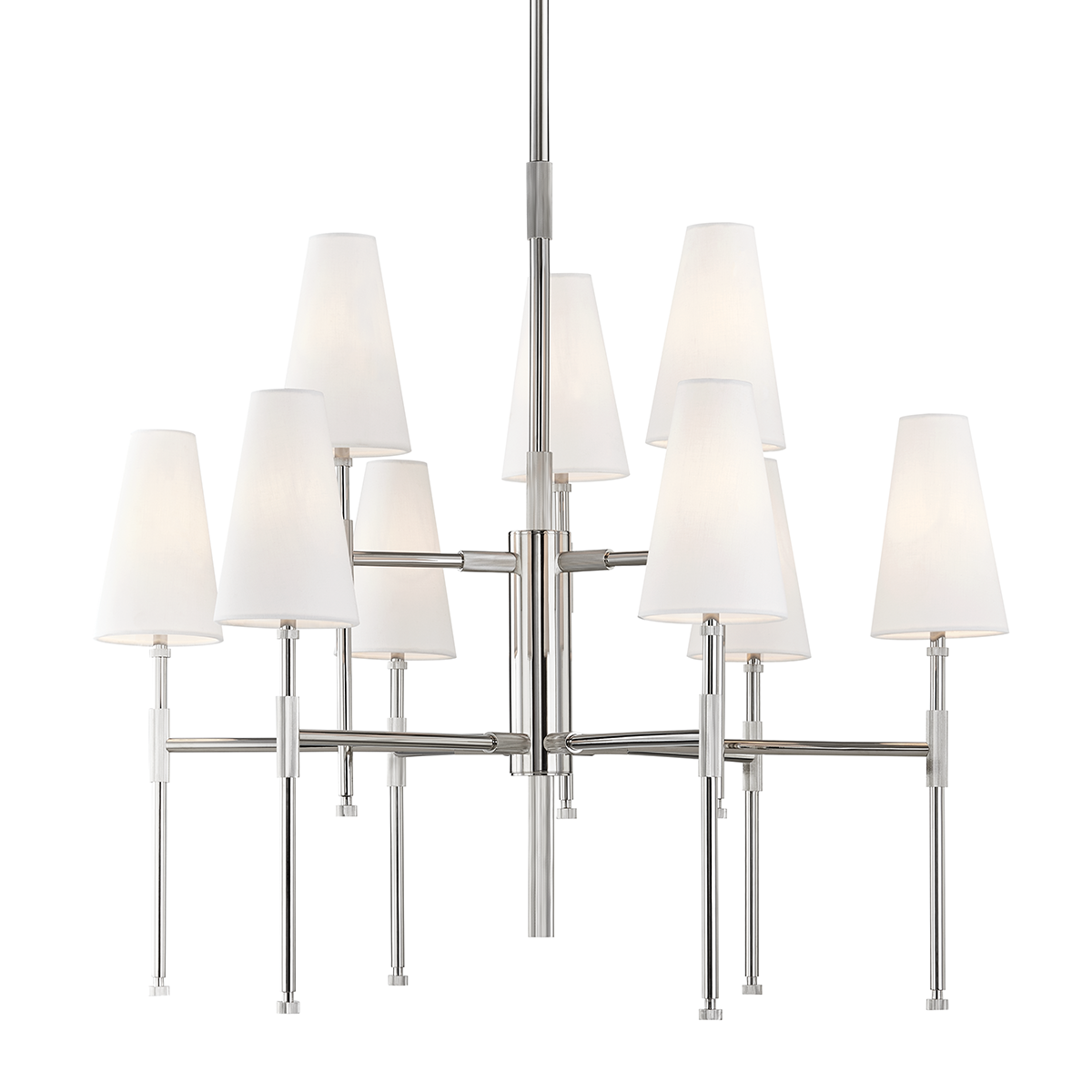 Bowery 6/9Lt Chandelier - Bronze/Nickel