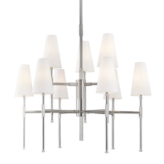 Bowery 6/9Lt Chandelier - Bronze/Nickel