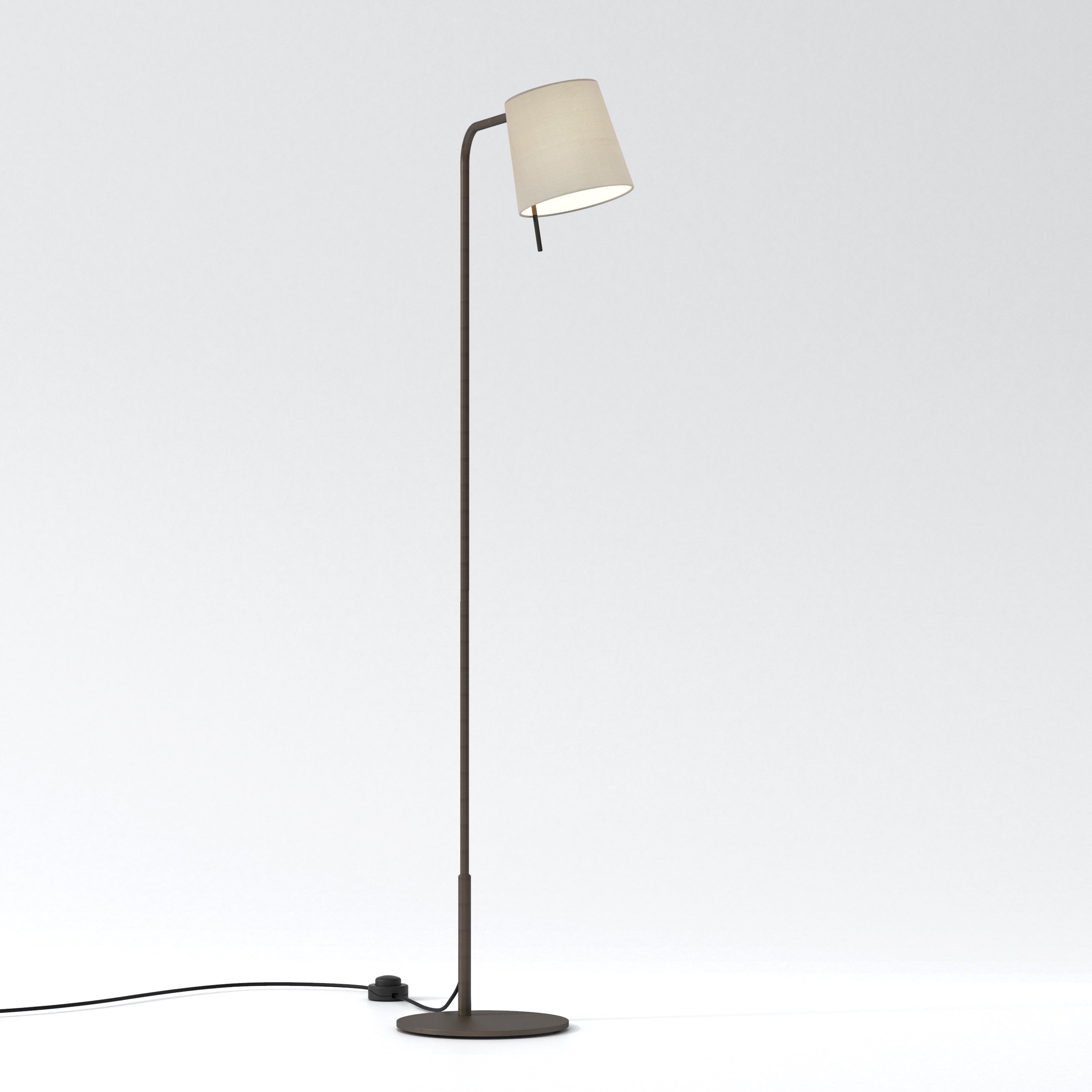 Mitsu Floor Lamp- Matt Nickel/ Bronze