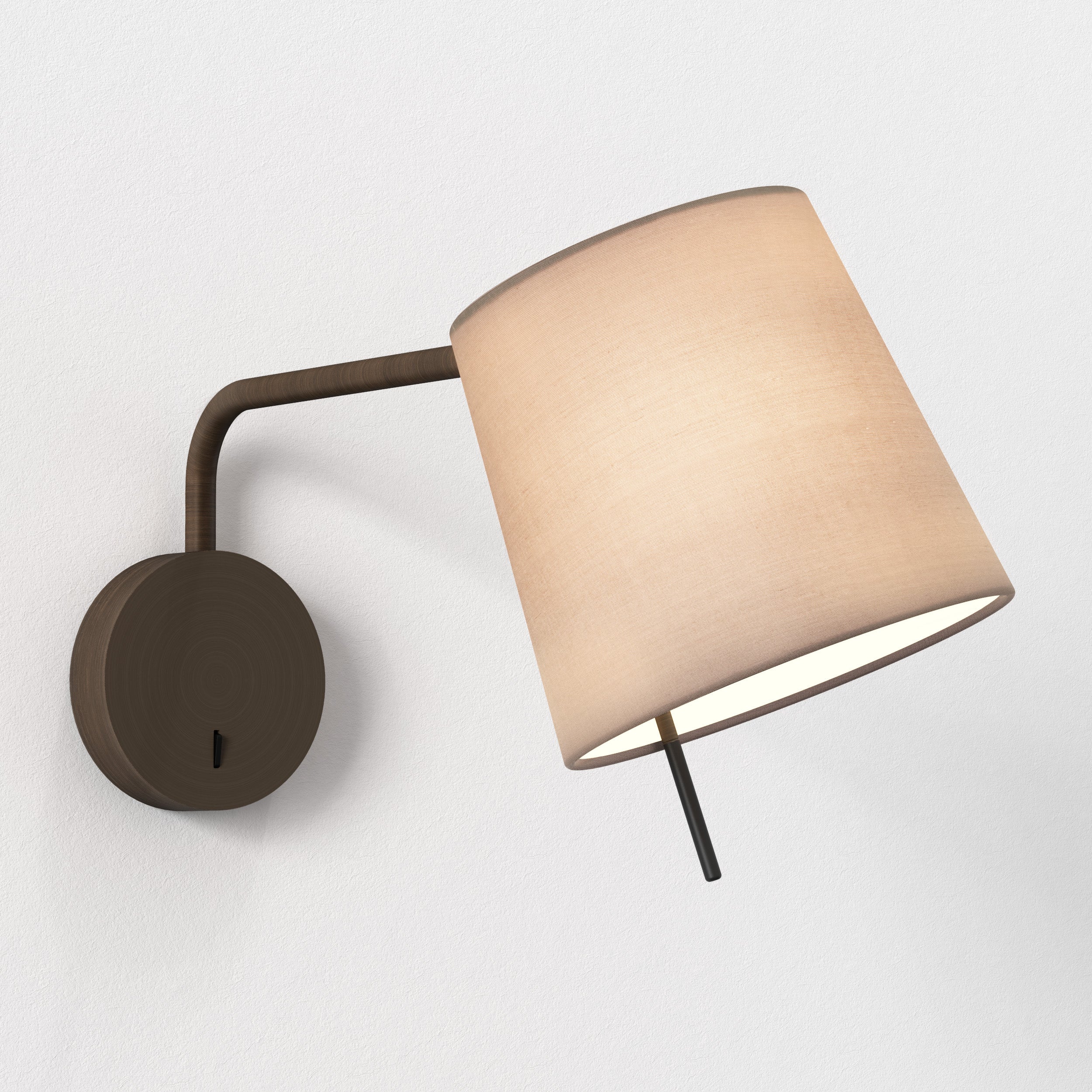 Mitsu Swing Arm Wall Light- Matt Nickel/Bronze