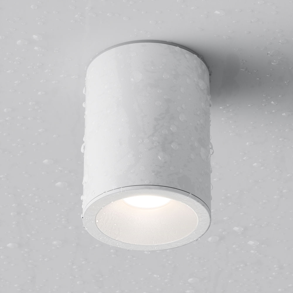 Zoom Round Flush Spotlight IP65 - White/Black