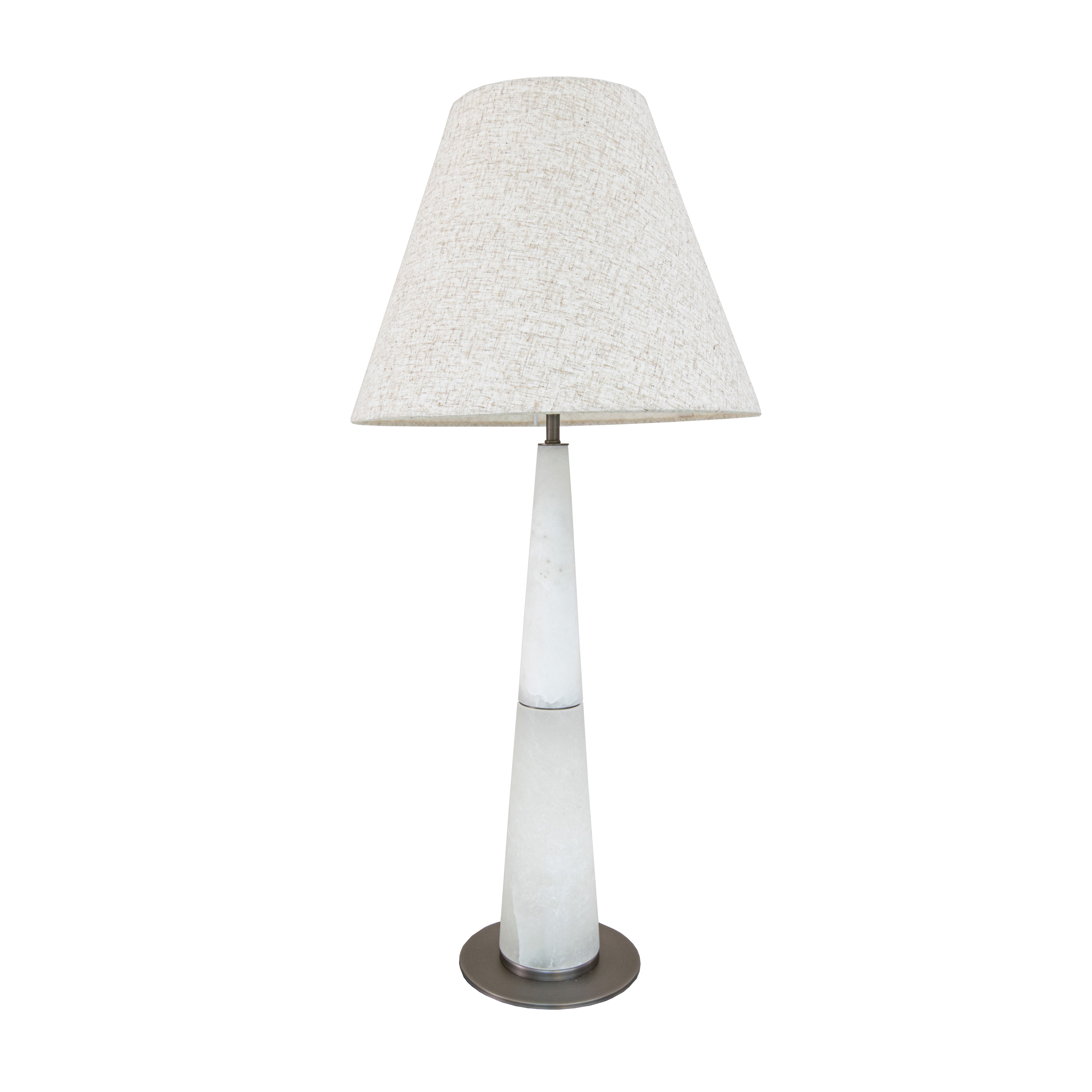 Isabella Table Lamp - Alabaster & Gunmetal