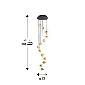 Zaria- Lamp 5/13L- Clear/Amber Dim Ip20 Integrated Led