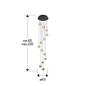 Zaria- Lamp 5/13L- Clear/Amber Dim Ip20 Integrated Led