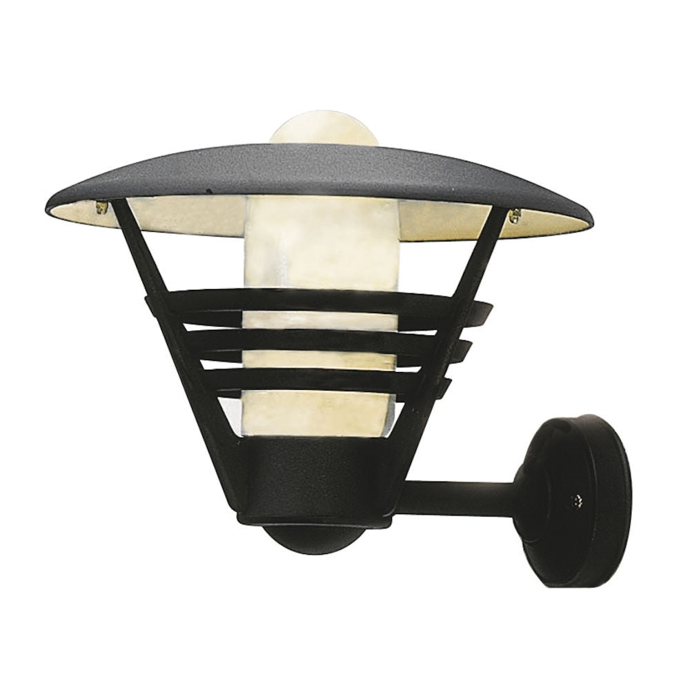 Gemini Wall Light E27 IP23 - Matt Black/White