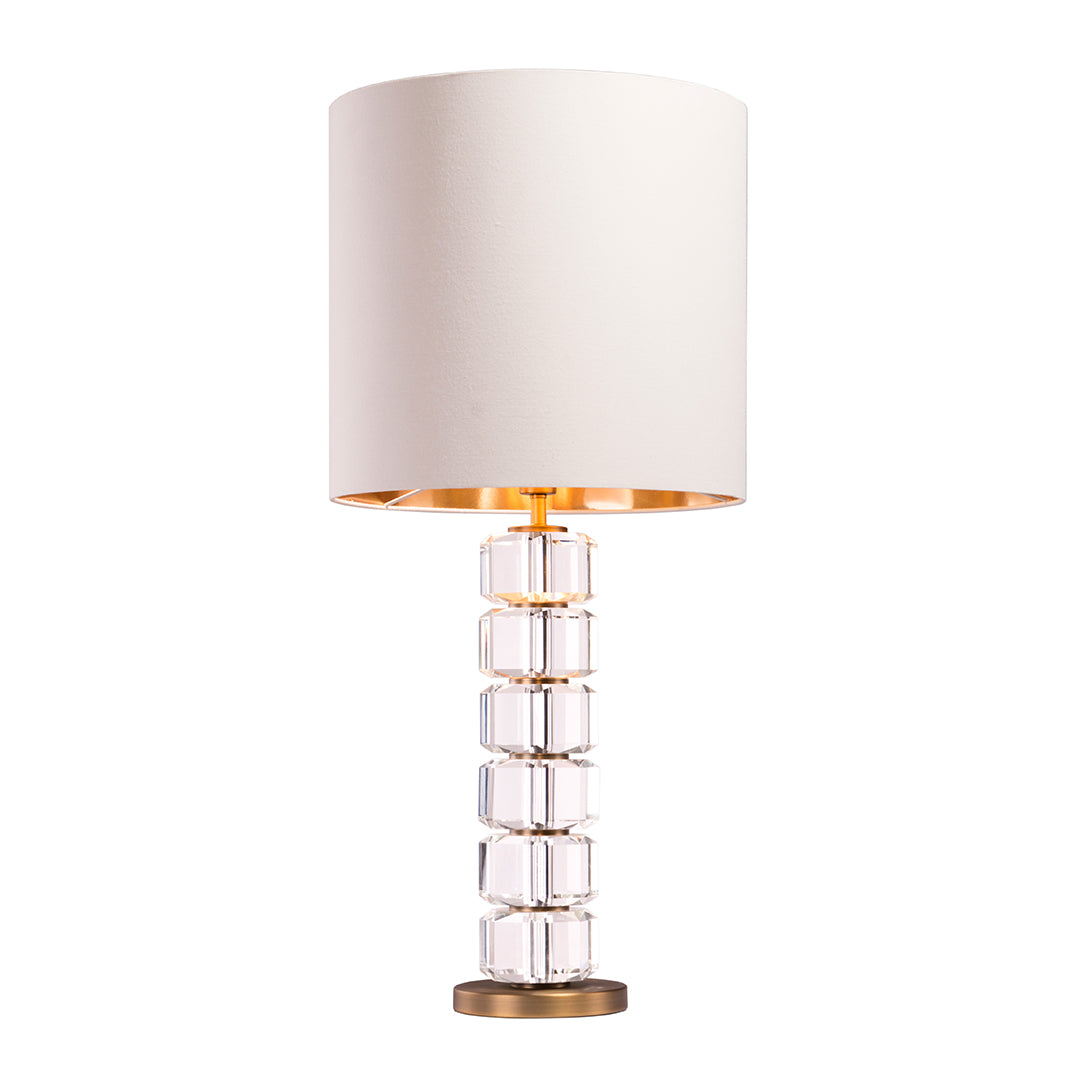 Dervla Table Lamp - Brass & Crystal