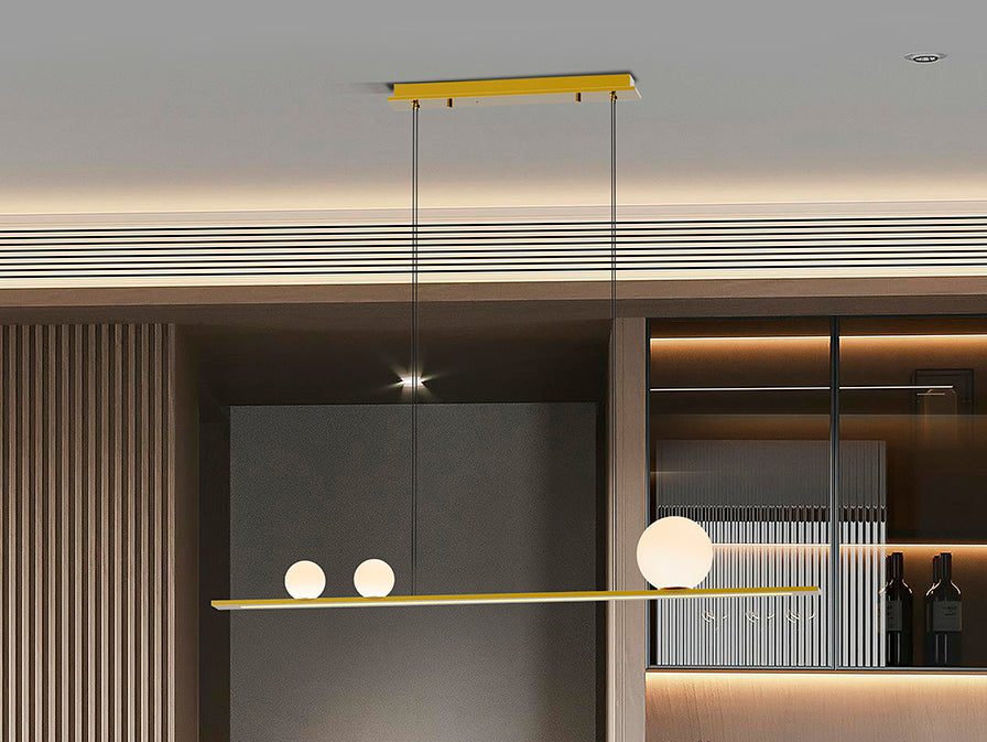 Mila Island Light- Golden/ Black Finishes