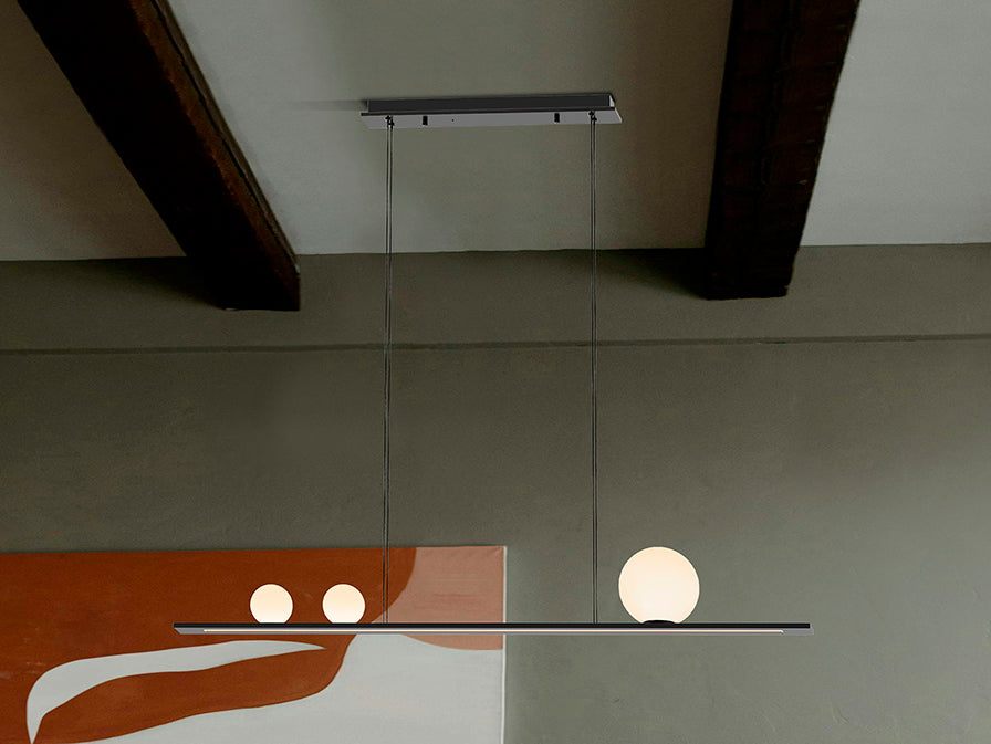 Mila Island Light- Golden/ Black Finishes