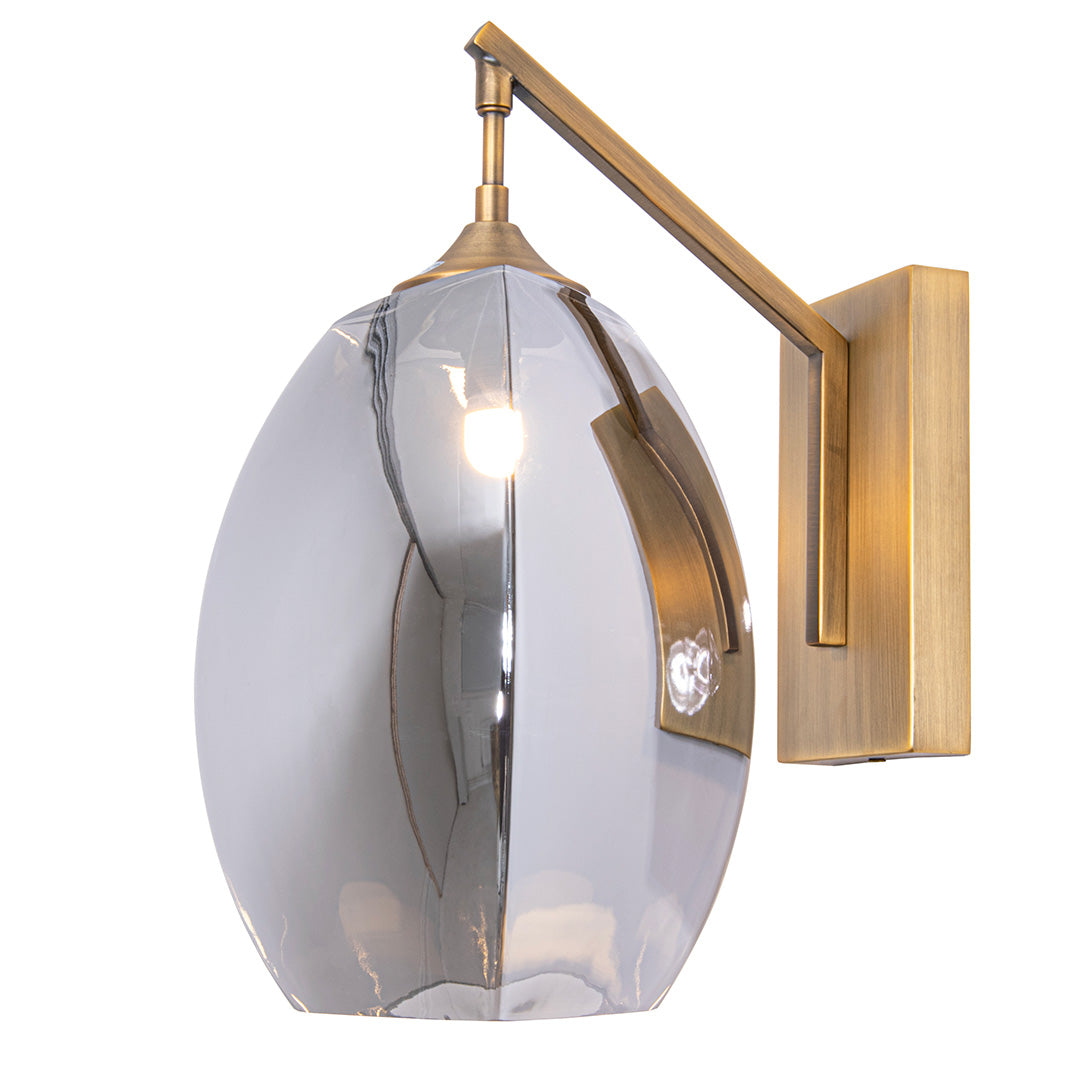 Talence Wall Lamp - Brass & Smoked Glass