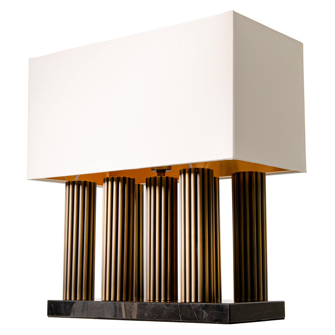 Deveron Table Lamp - Black Marble