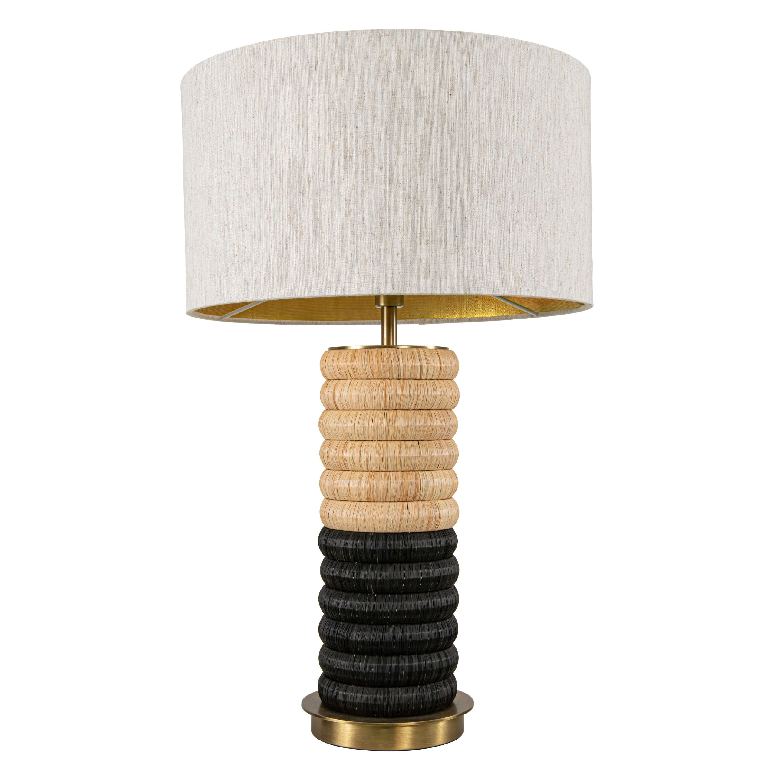 Aitla Table Lamp - Brass & Oatmeal