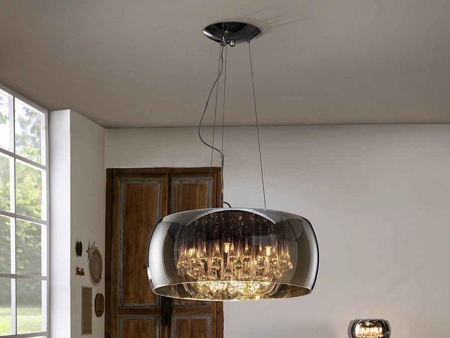 Argos 1/5/6Lt Crystal Ceiling Light - Chrome Finish