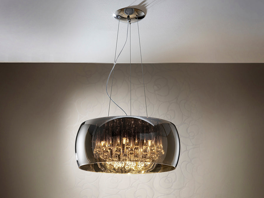 Argos 1/5/6Lt Crystal Ceiling Light - Chrome Finish