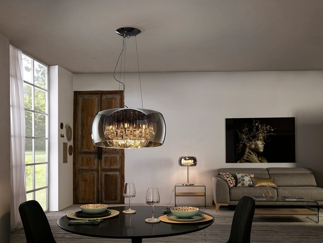 Argos 1/5/6Lt Crystal Ceiling Light - Chrome Finish