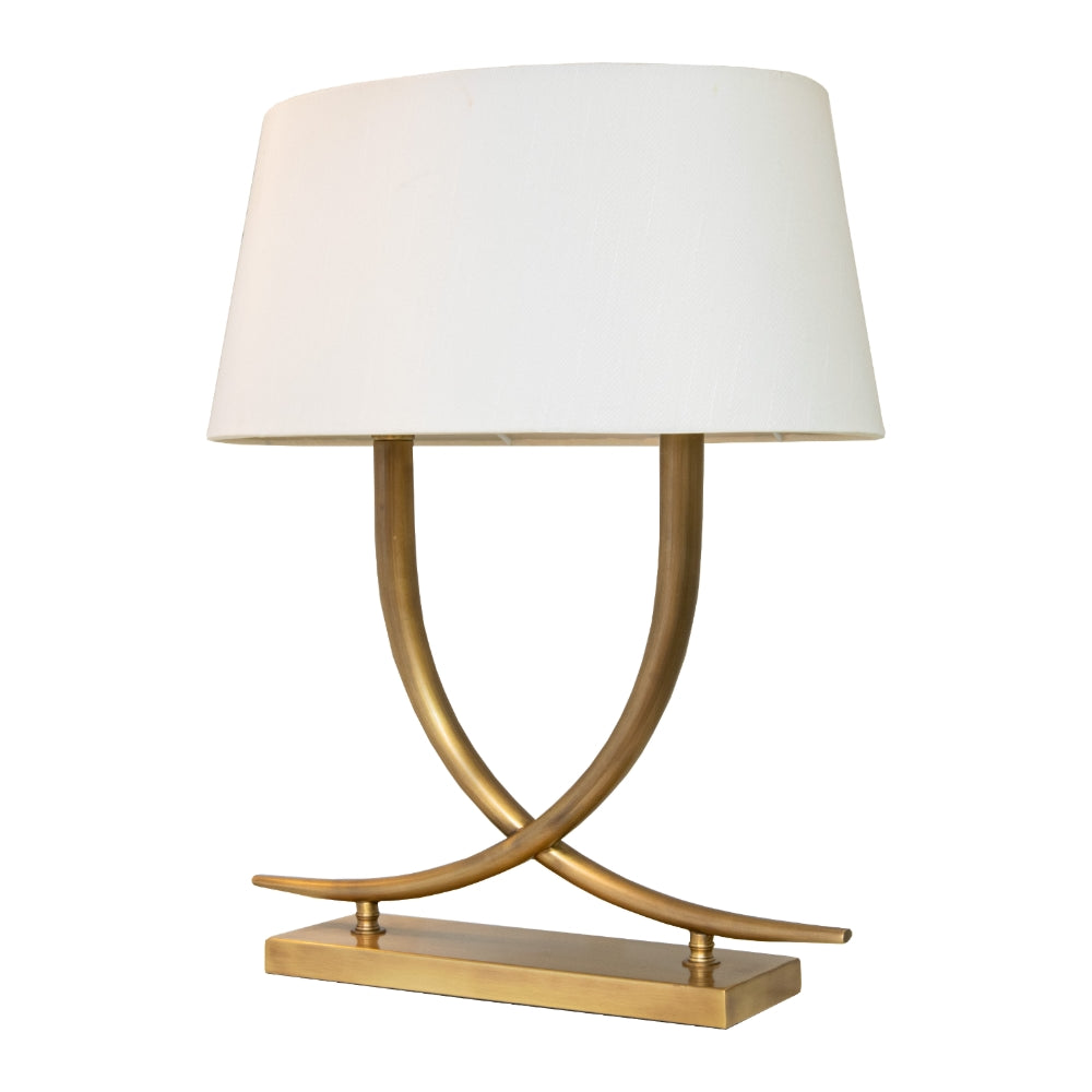 Iva Table Lamp - Brass & Cream