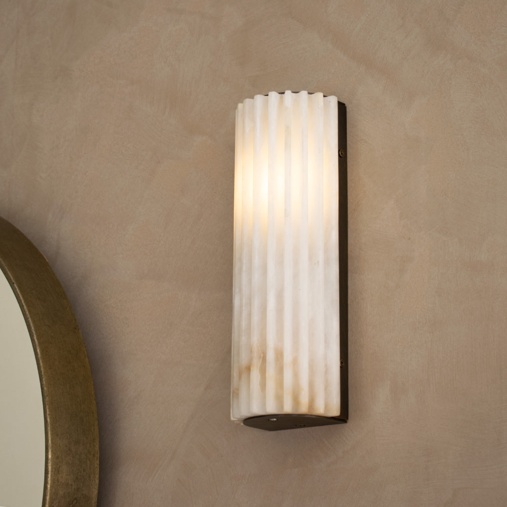 Loreen Wall Lamp - Alabaster & Bronze