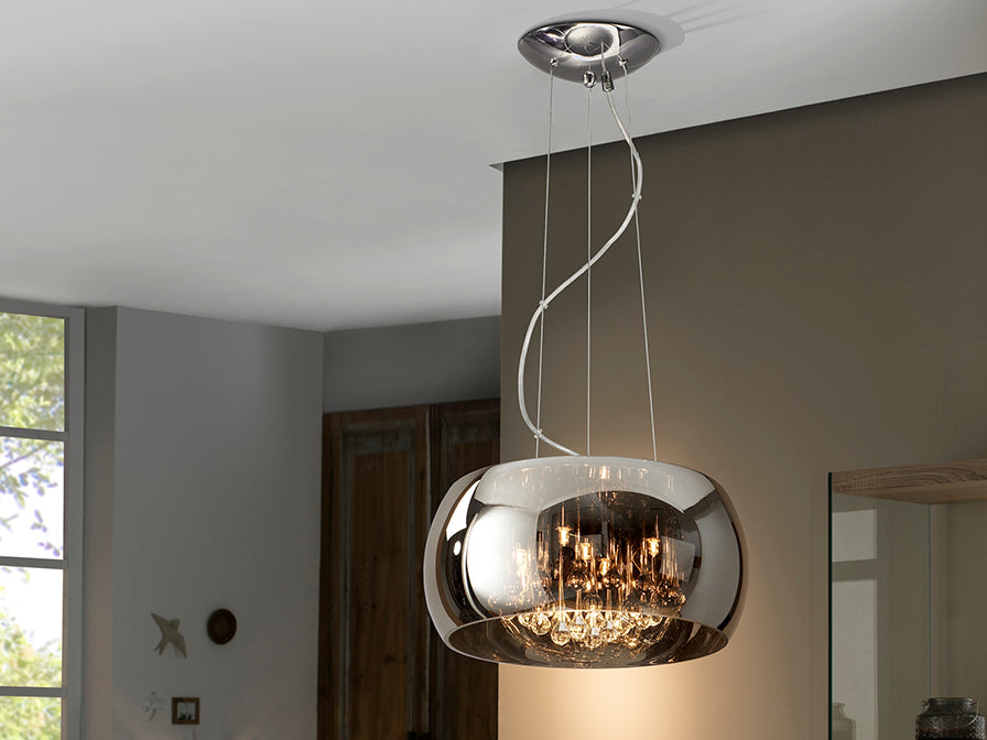 Argos 1/5/6Lt Crystal Ceiling Light - Chrome Finish