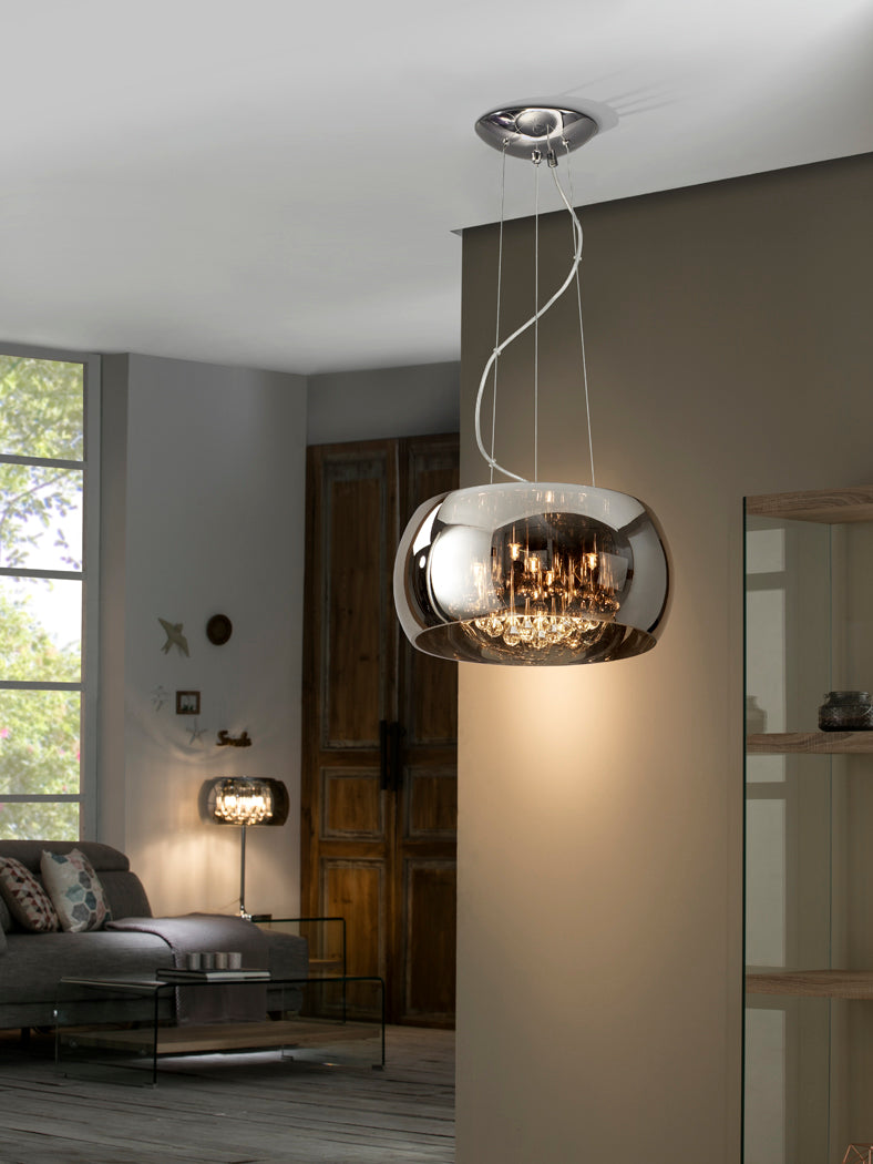 Argos 1/5/6Lt Crystal Ceiling Light - Chrome Finish