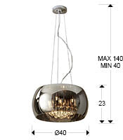 Argos 1/5/6Lt Crystal Ceiling Light - Chrome Finish