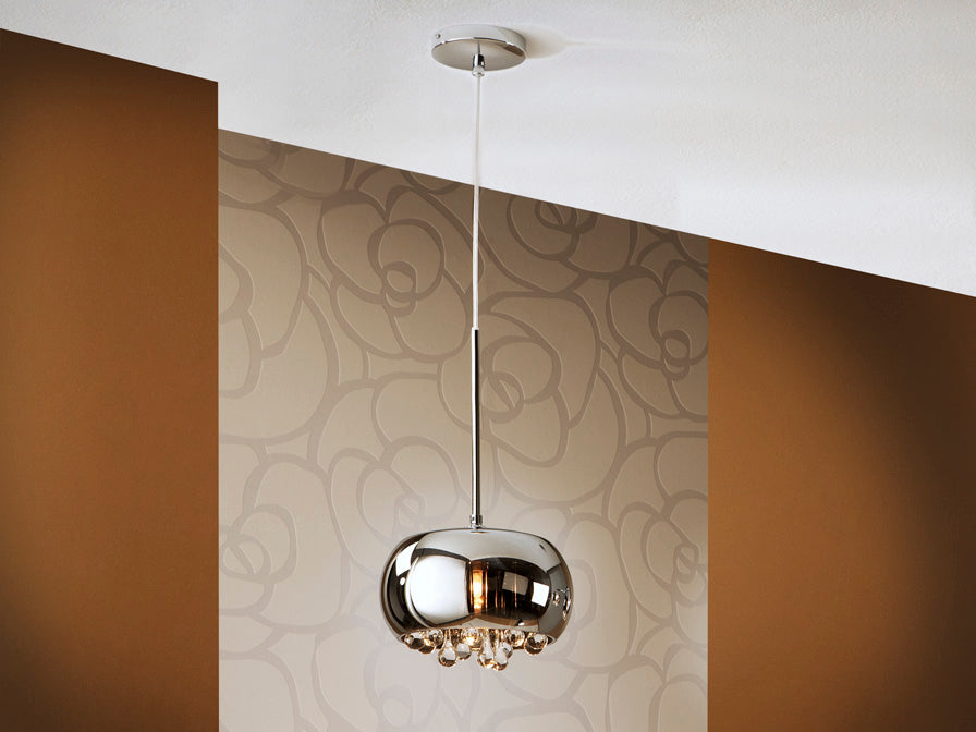Argos 1/5/6Lt Crystal Ceiling Light - Chrome Finish