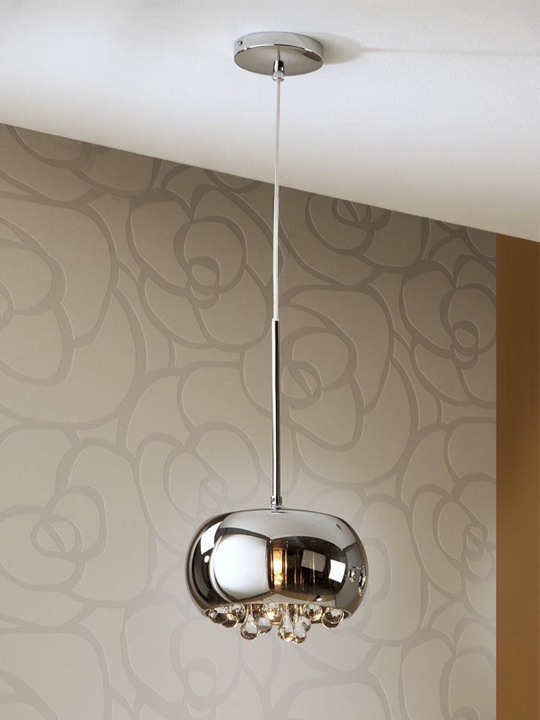Argos 1/5/6Lt Crystal Ceiling Light - Chrome Finish