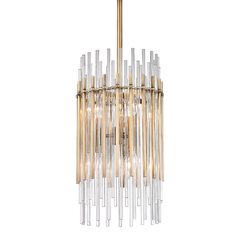 Wallis 6/8Lt Pendant - Brass/Nickel