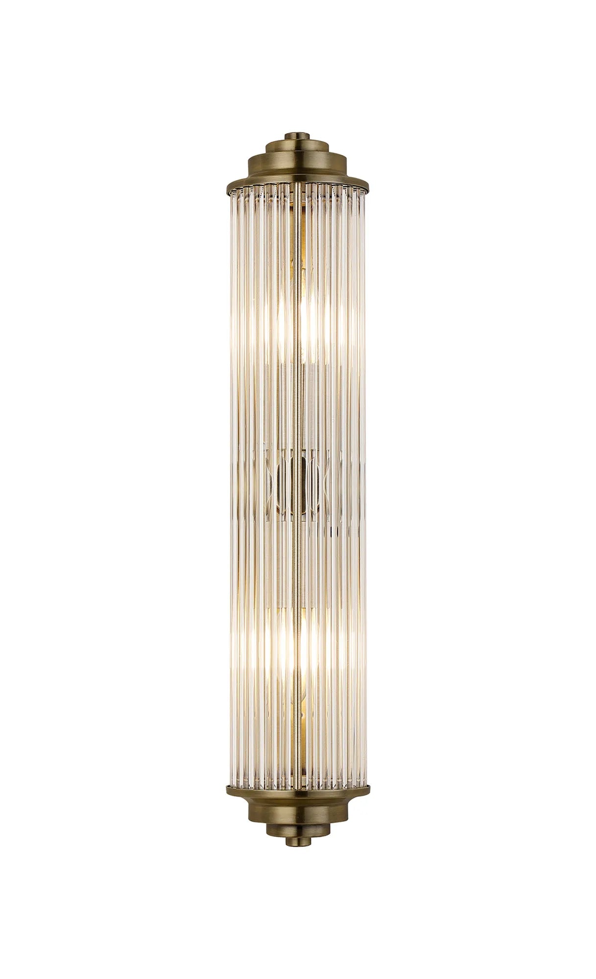 Gwen 2 Light Glass Rod Wall, E14, IP44, Various Colours/FInishes