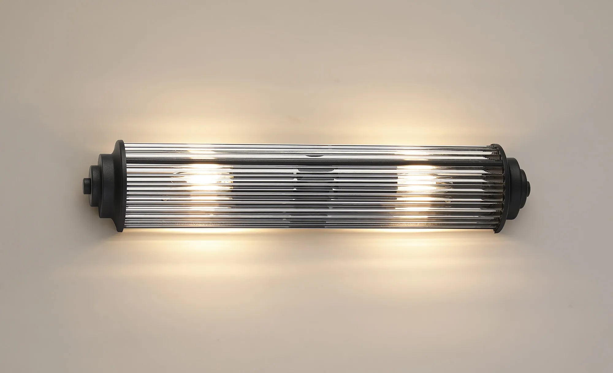 Gwen 2 Light Glass Rod Wall, E14, IP44, Various Colours/FInishes