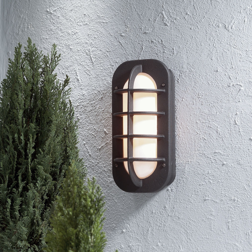 Loke Flush Wall Light IP23 - Matt Black