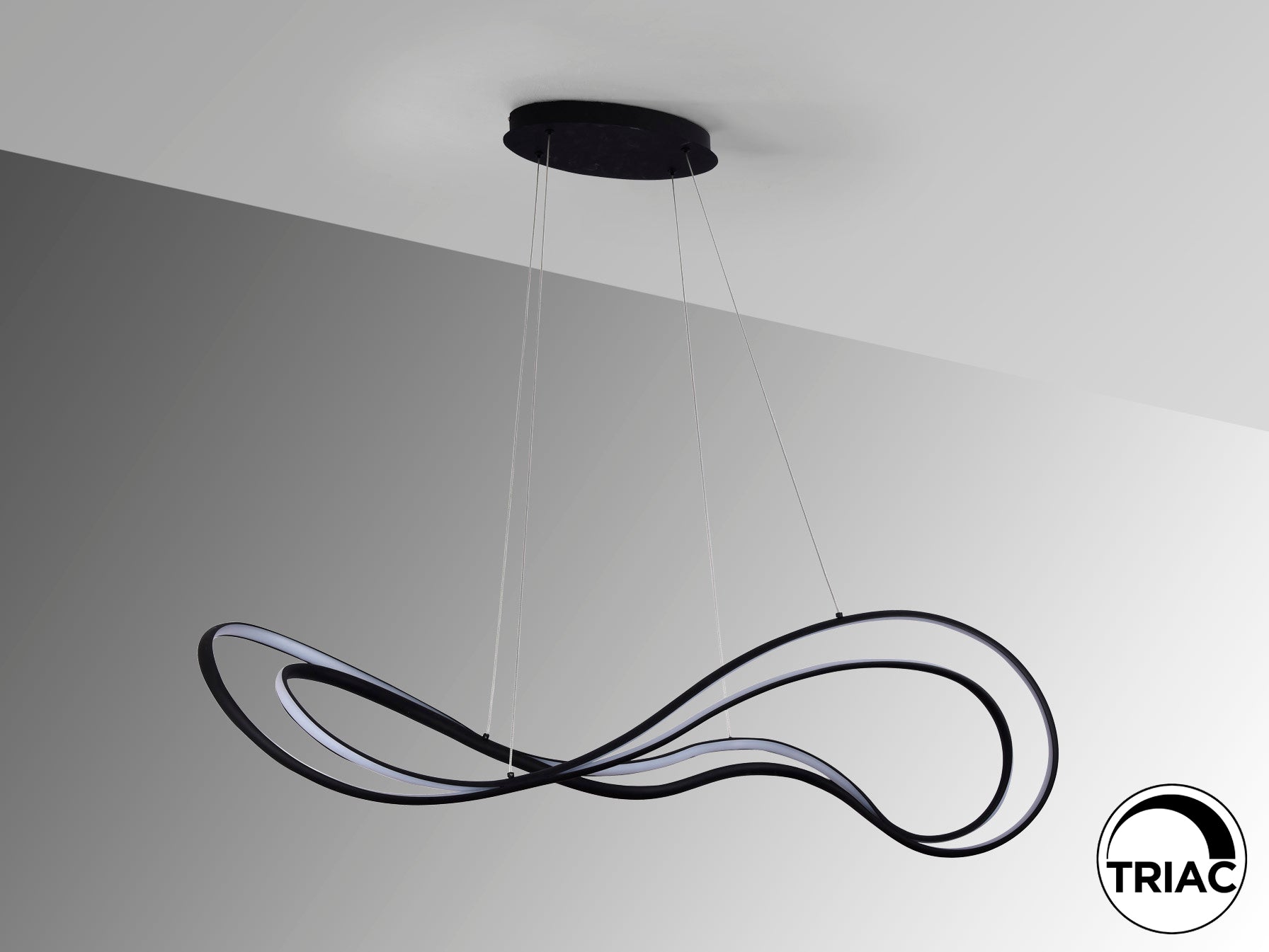 Danza LED Linear Pendant - Matt Black