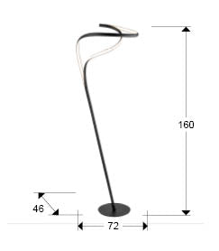 Danza Black Floor Lamp