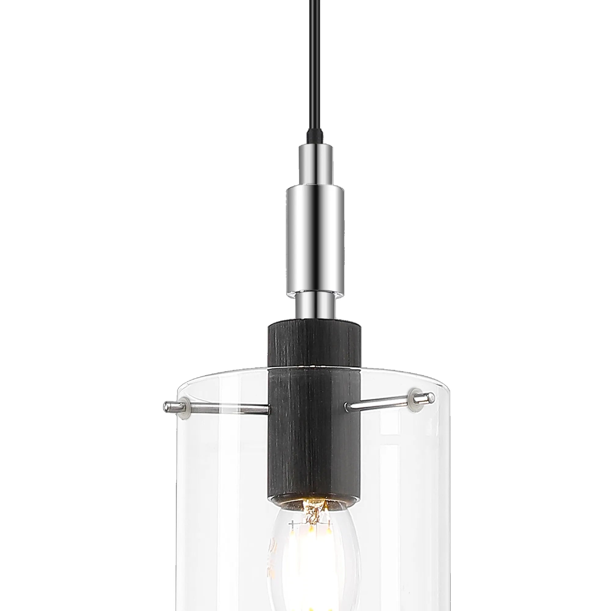 Rochford  Single Pendant Cylinder Glass IP44- Various Finishes
