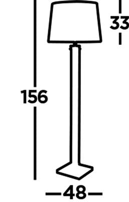 Pedestal Floor Lamp - Antique Brass/Black/Satin Silver E27