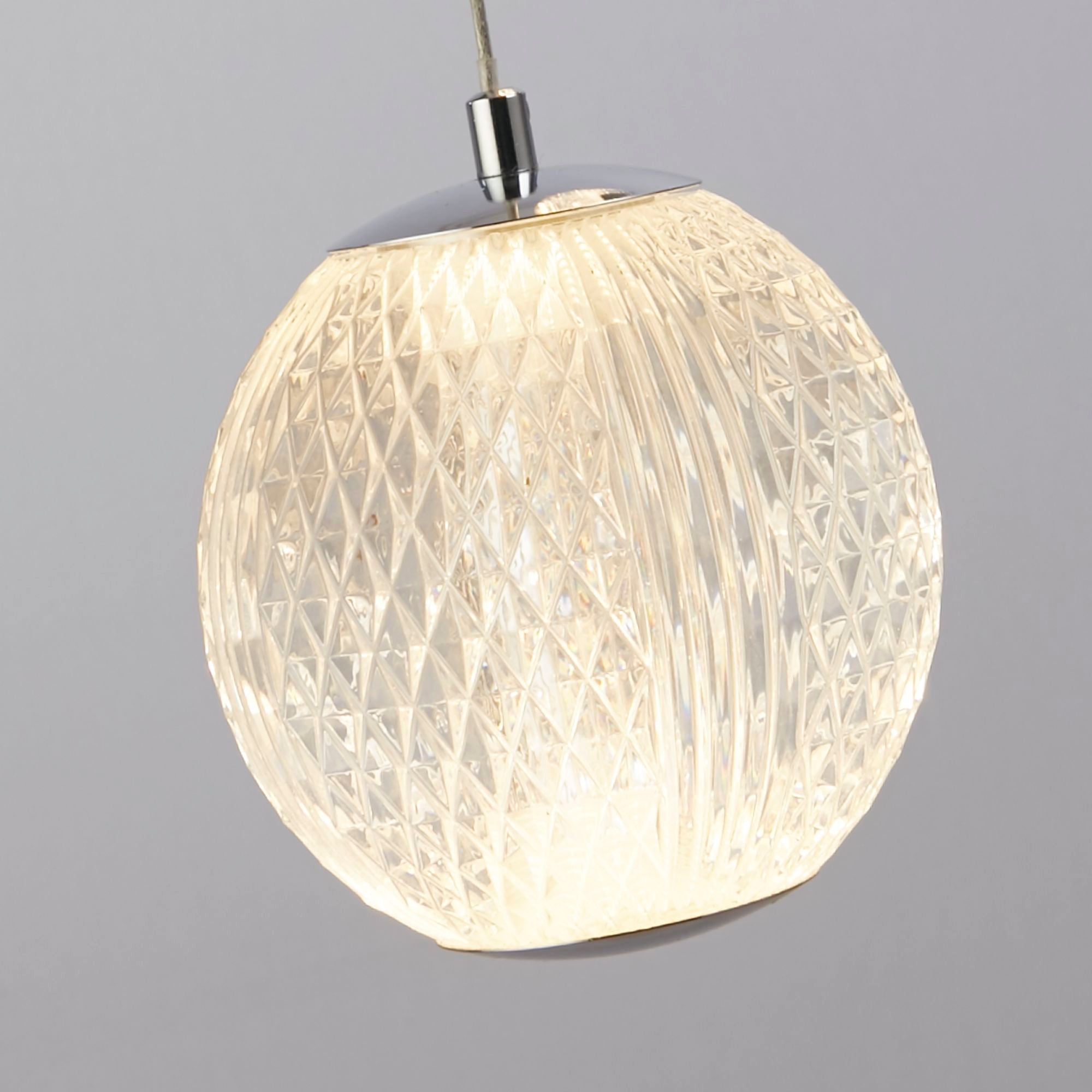 Allure 5 Light Satin Brass/Chrome Multi Drop Ceiling Pendant Integrated LED