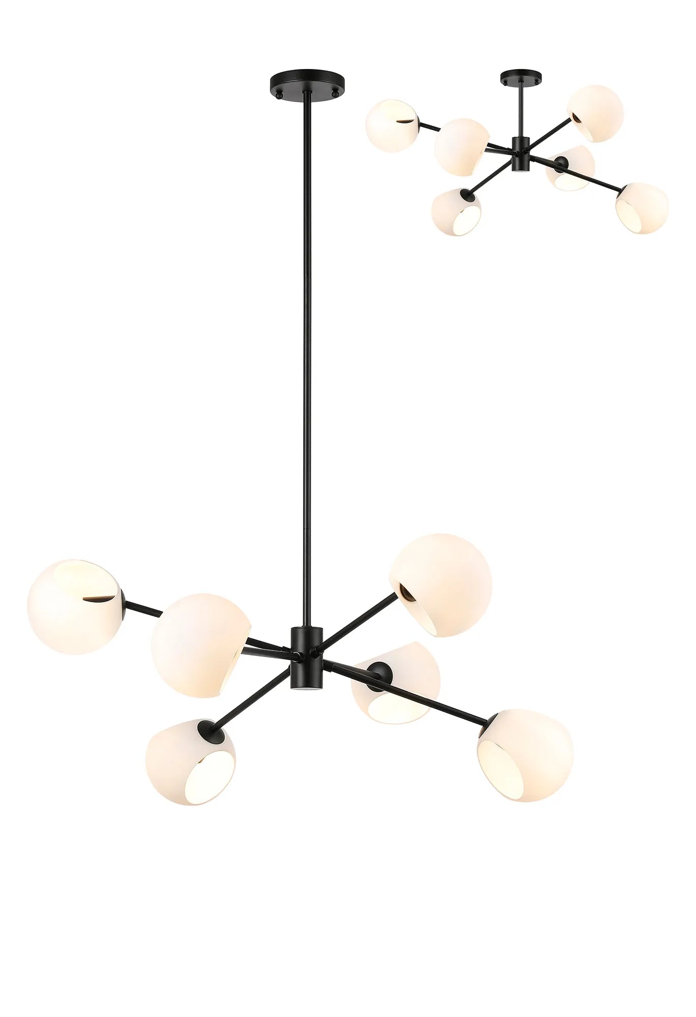 Delmar 6/8Lt Adjustable Centre Ceiling Light - Various Colours
