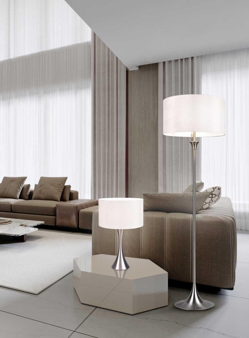 Sabia Table Lamp - Black/Nickel