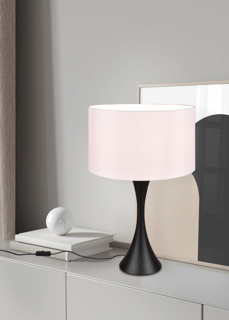 Sabia Table Lamp - Black/Nickel