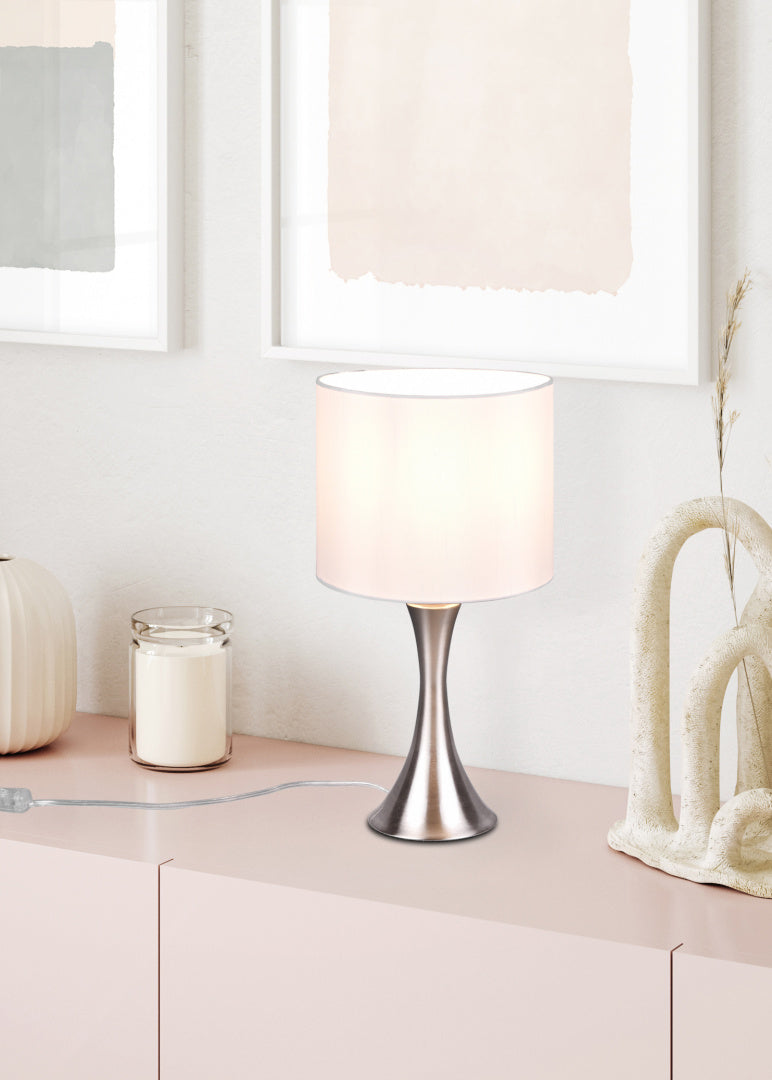Sabia Table Lamp - Black/Nickel