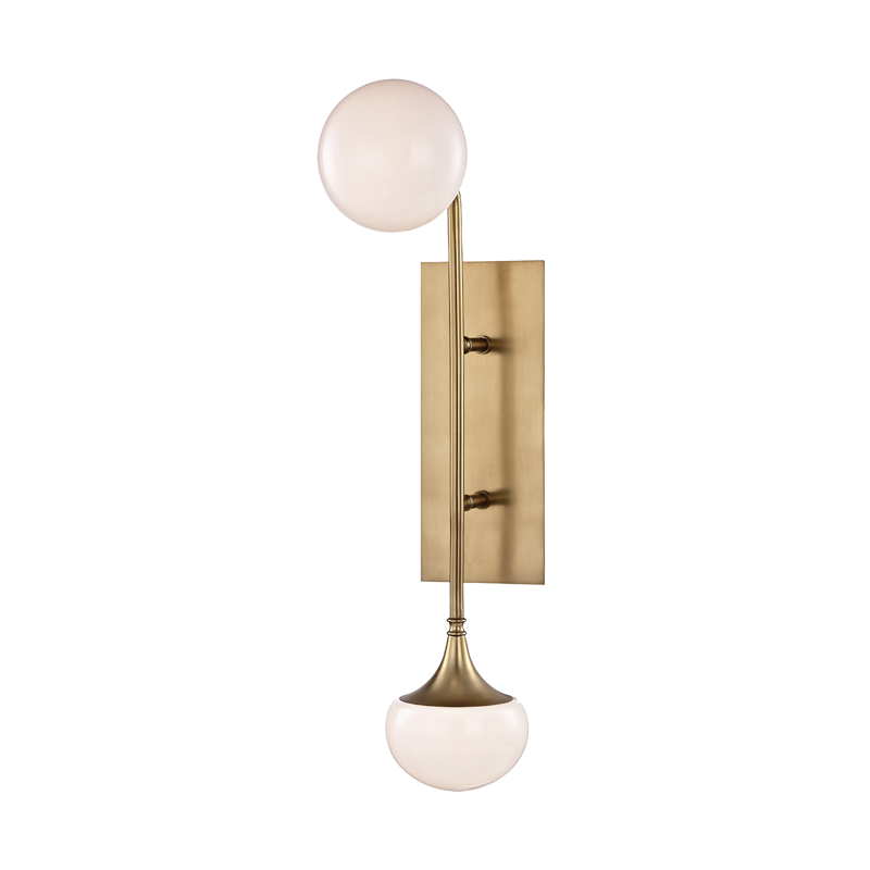 Fleming 2Lt Wall Sconce - Aged Brass