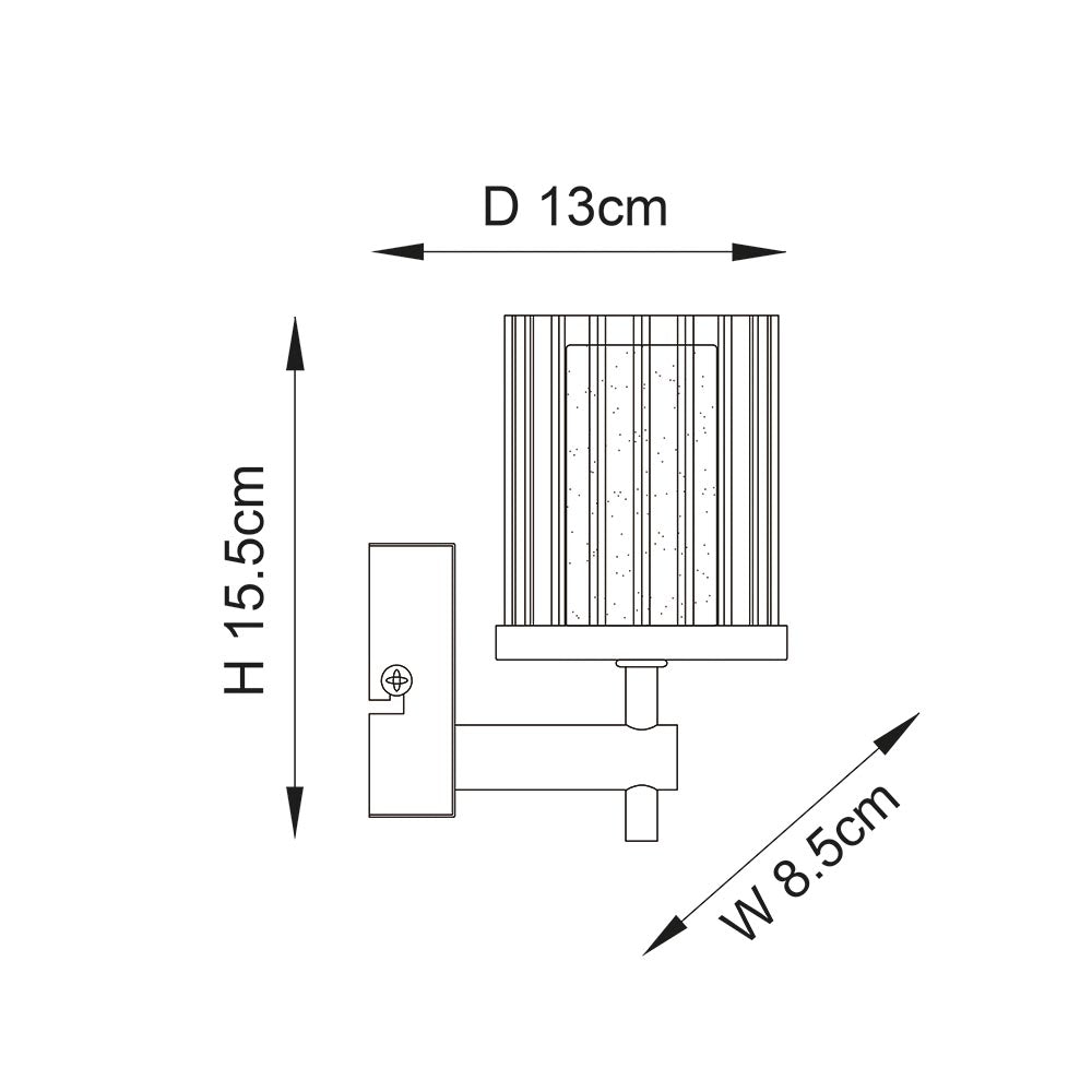 Britton Wall Light- Chrome Finish