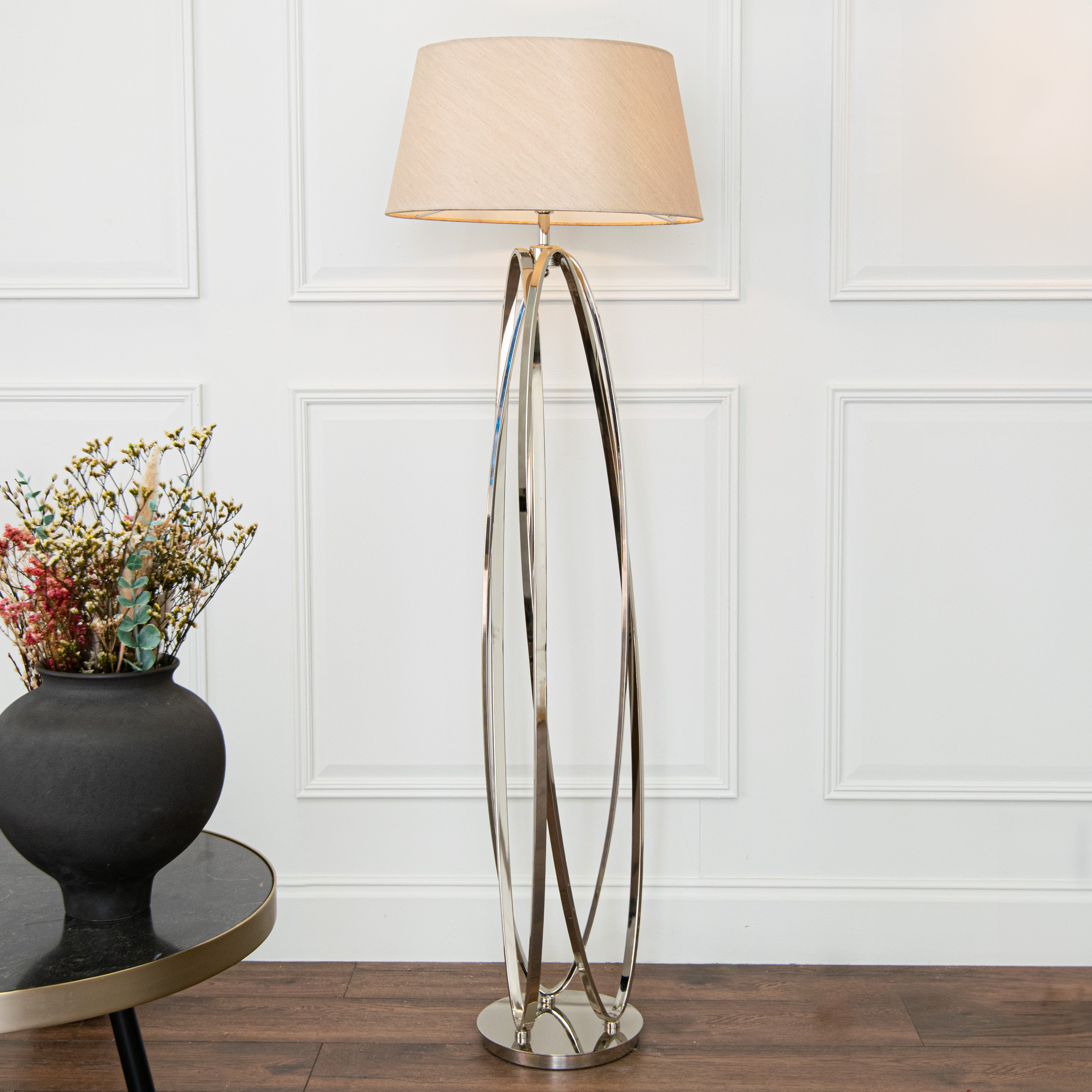 Akira Floor Lamp - Nickel