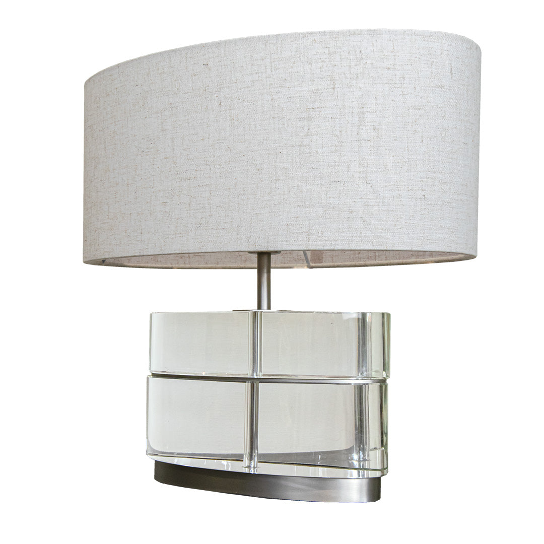 Ansaldo Table Lamp - Crystal & Nickel