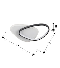 ROMO - CEILING LAMP WHITE-BLACK
