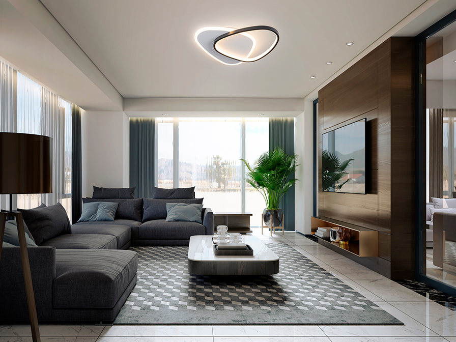 ROMO - CEILING LAMP WHITE-BLACK