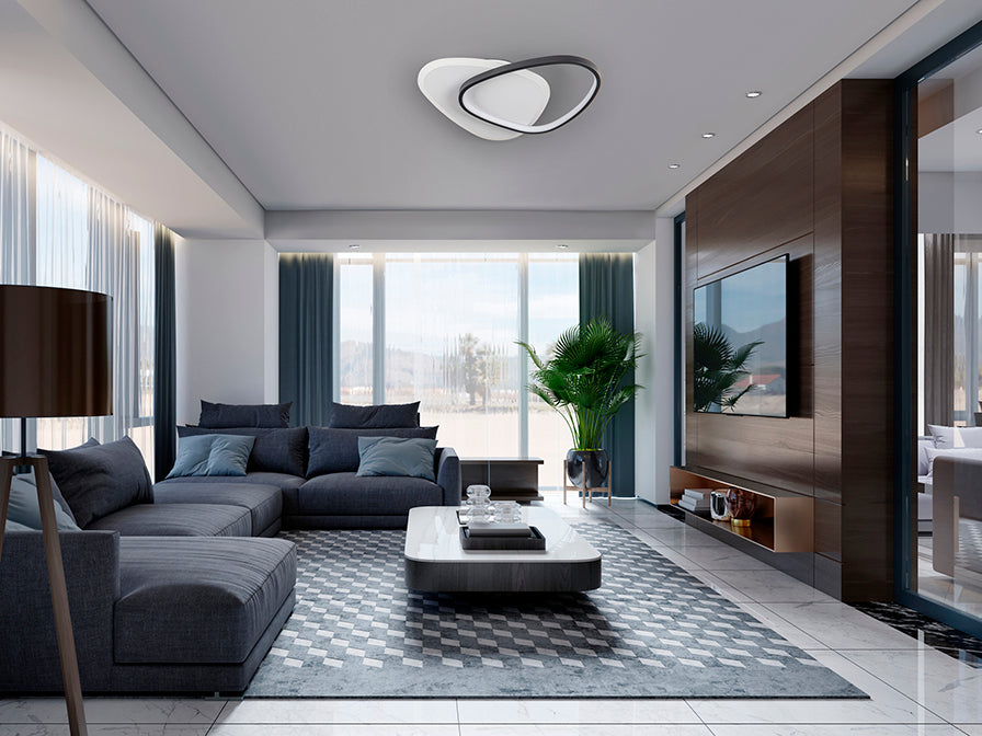 ROMO - CEILING LAMP WHITE-BLACK